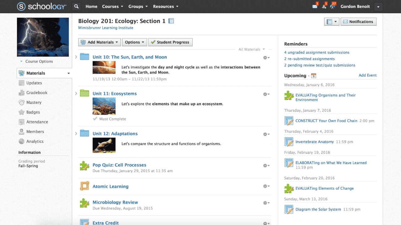 Schoology Screnshot 3